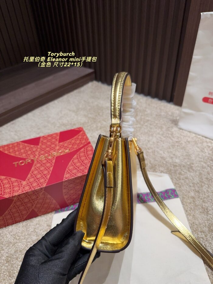 Tory Burch Eleanor Mini Handbag In Gold - Image 4
