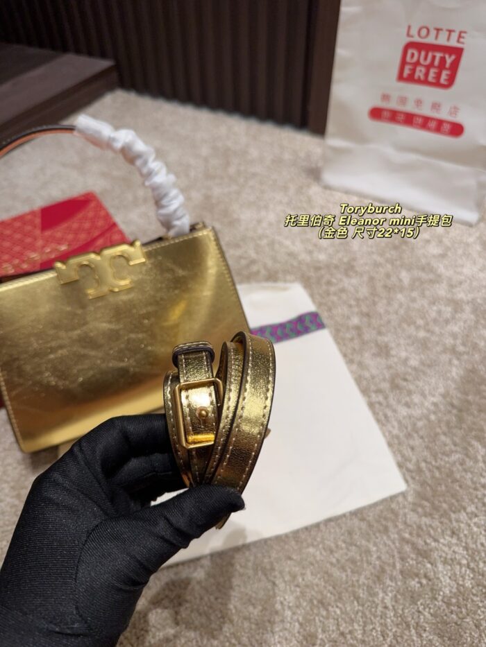 Tory Burch Eleanor Mini Handbag In Gold - Image 7