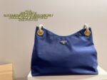 Prada Recycled Nylon Drawstring Tote Maritime-Inspired Sliding Braided Handles Enamelled Logo Spacious, Lightweight And Practical - Image 10