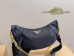 Prada Nylon Crescent Underarm Bag Adjustable Shoulder Strap For Versatile Carrying Structured Silhouette With Ample Capacity - Image 2