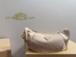 Prada Nylon Crescent Underarm Bag Adjustable Shoulder Strap For Versatile Carrying Structured Silhouette With Ample Capacity - Image 12