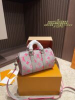 Louis Vuitton Keepall Red Floral Print Pillow Bag Practical, Versatile And Hard-Wearing - Image 2