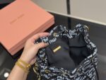 Miu Miu Bucket Bag With Printed Pearl Chain Detail - Image 4
