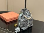 Miu Miu Bucket Bag With Printed Pearl Chain Detail - Image 11
