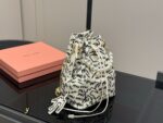 Miu Miu Bucket Bag With Printed Pearl Chain Detail - Image 12