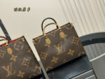 Louis Vuitton On The Go Shopping Bag Authentic Steel Hardware Concealed Shoulder Strap Shoulder Or Hand Carry - Image 2