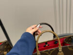 Louis Vuitton On The Go Shopping Bag Authentic Steel Hardware Concealed Shoulder Strap Shoulder Or Hand Carry - Image 3
