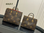 Louis Vuitton On The Go Shopping Bag Authentic Steel Hardware Concealed Shoulder Strap Shoulder Or Hand Carry - Image 5