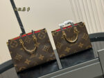 Louis Vuitton On The Go Shopping Bag Authentic Steel Hardware Concealed Shoulder Strap Shoulder Or Hand Carry - Image 9