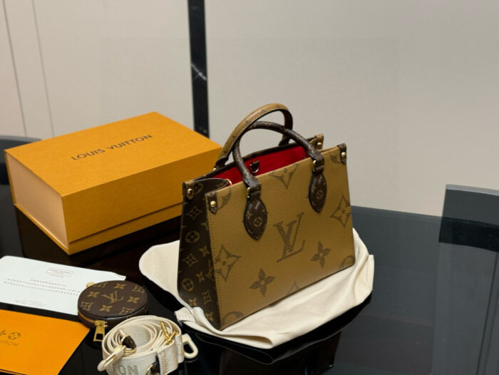 Louis Vuitton On The Go Jungle Tote Bag Hidden Shoulder Strap For Single-Shoulder Or Hand-Carry Use - Image 7