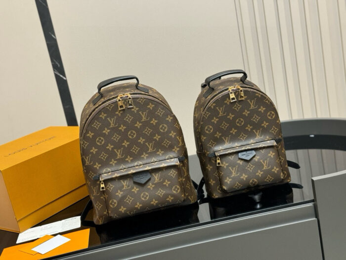 Louis Vuitton Palm Springs Backpack Raised Top Handle Calfskin Shoulder Straps - Image 1