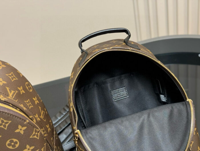 Louis Vuitton Palm Springs Backpack Raised Top Handle Calfskin Shoulder Straps - Image 4