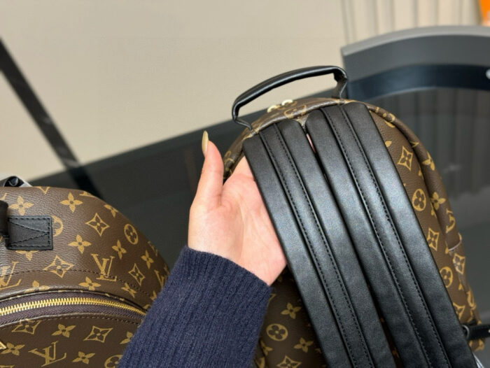 Louis Vuitton Palm Springs Backpack Raised Top Handle Calfskin Shoulder Straps - Image 7
