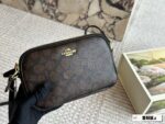 Coach Compact Camera Bag With Double Zipper Closure – Small In Size Yet Spacious Inside. Dimensions: 19 × 12 Cm