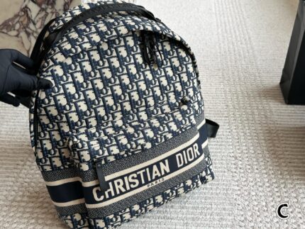 Dior Monogram Backpack With Oblique Pattern Embroidery Comfortable And Adorable