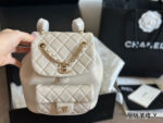 Chanel Duma Backpack - Lambskin With Pale Gold Hardware - Can Be Worn As A Shoulder Bag Or Carried By Hand - Image 4