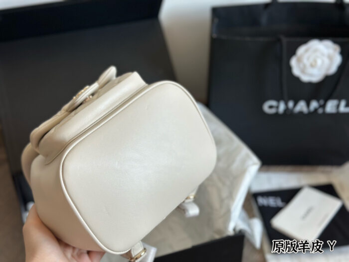 Chanel Duma Backpack - Lambskin With Pale Gold Hardware - Can Be Worn As A Shoulder Bag Or Carried By Hand - Image 7