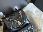 Chanel Duma Series Lambskin Light Gold Metal Backpack (Convertible To Shoulder Bag Or Handbag) - Image 2