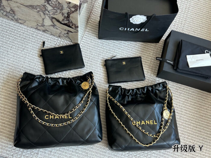 Chanel Trash Bag Bag Openwork Logo Coin Retro Lazy Fine Durable Leather - Image 1