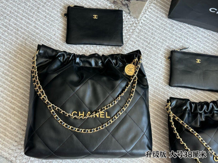 Chanel Trash Bag Bag Openwork Logo Coin Retro Lazy Fine Durable Leather - Image 2