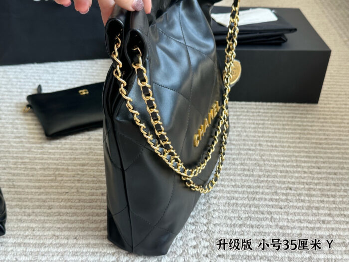 Chanel Trash Bag Bag Openwork Logo Coin Retro Lazy Fine Durable Leather - Image 5