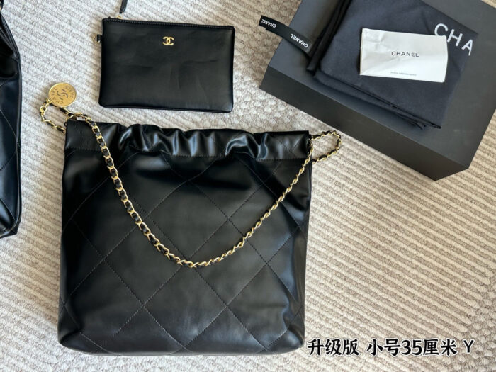 Chanel Trash Bag Bag Openwork Logo Coin Retro Lazy Fine Durable Leather - Image 6