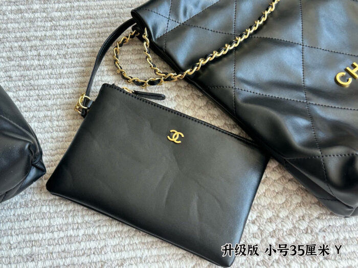 Chanel Trash Bag Bag Openwork Logo Coin Retro Lazy Fine Durable Leather - Image 8