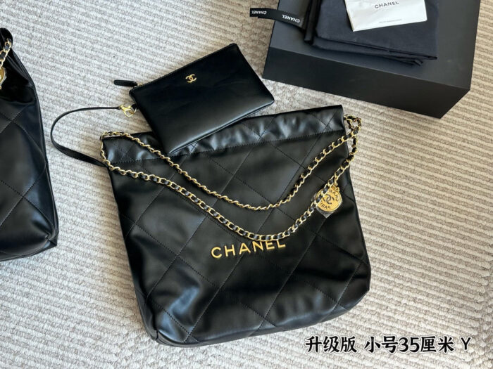 Chanel Trash Bag Bag Openwork Logo Coin Retro Lazy Fine Durable Leather - Image 9