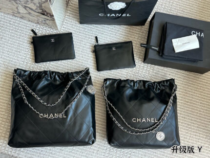 Chanel Tote Bag Openwork Logo Coin Embellishment Retro, Relaxed Aesthetic Fine, Durable Leather