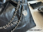 Chanel Tote Bag Openwork Logo Coin Embellishment Retro, Relaxed Aesthetic Fine, Durable Leather - Image 4