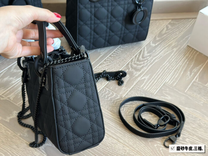Dior Lady Dior Satin Calfskin Versatile Tote Bag - Image 7