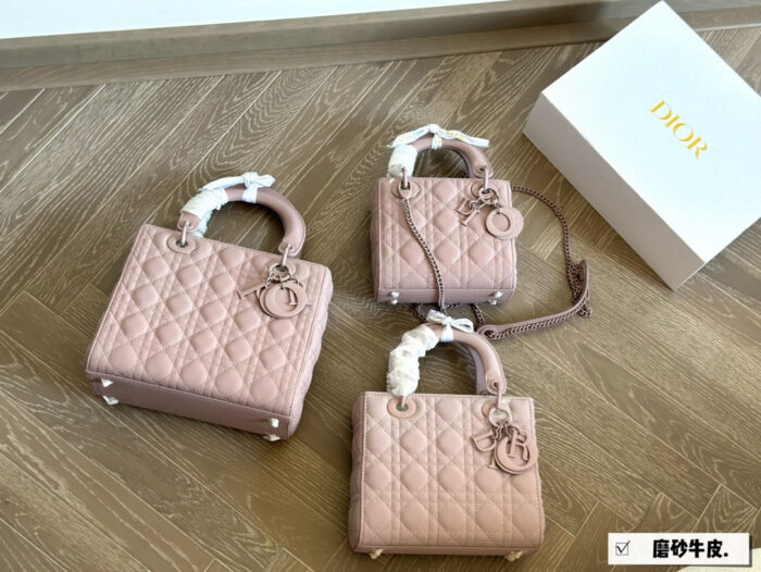 Dior Lady Dior Satin Calfskin Versatile Tote Bag - Image 12