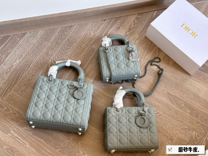 Dior Lady Dior Satin Calfskin Versatile Tote Bag - Image 13