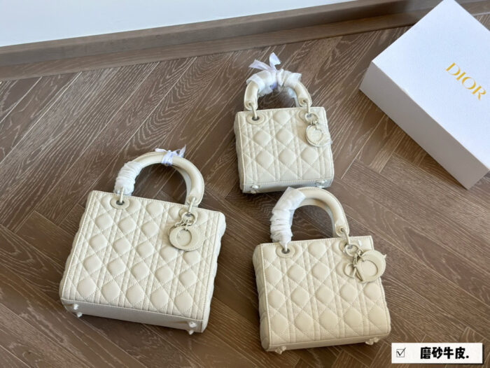 Dior Lady Dior Satin Calfskin Versatile Tote Bag - Image 14
