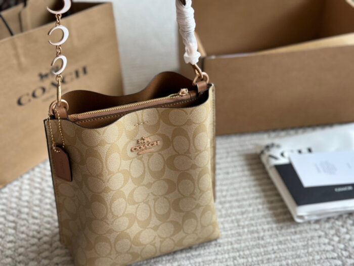 Coach Mollie Small Bucket Bag Replica Edition With Box Handheld/Underarm/Crossbody Central Zipped Compartment - Image 1