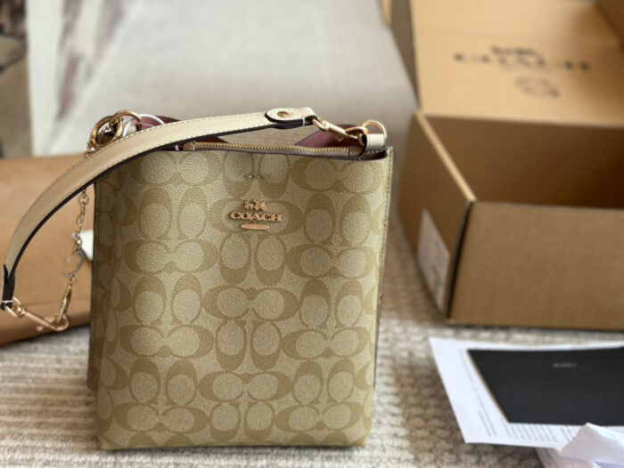 Coach Mollie Small Bucket Bag Replica Edition With Box Handheld/Underarm/Crossbody Central Zipped Compartment - Image 10