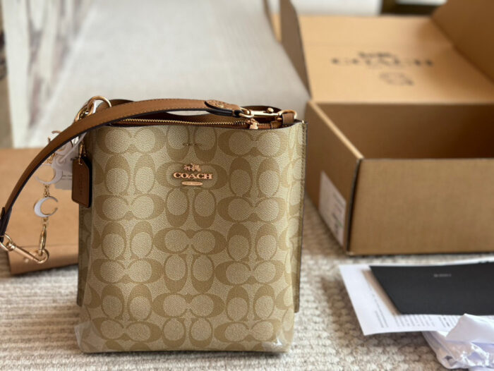 Coach Mollie Small Bucket Bag Replica Edition With Box Handheld/Underarm/Crossbody Central Zipped Compartment - Image 14