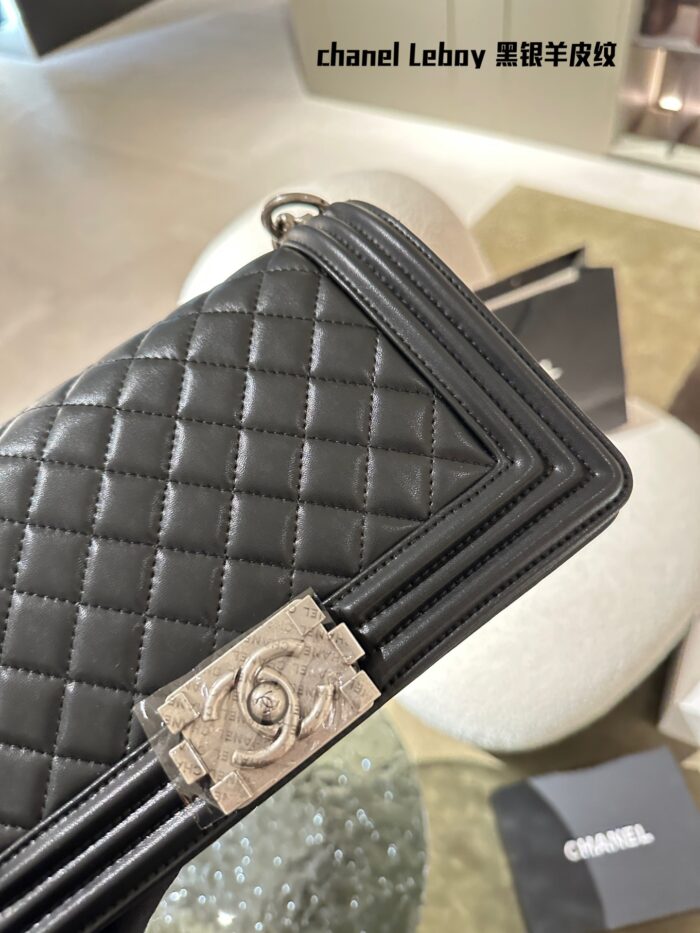 Chanel Leboy Series Lambskin Texture 18K Gold-Plated Shoulder/Crossbody Bag - Celebrity-Worn Style - Image 2