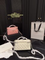 Chanel 25B Star Lp Lunchbox Bag Silver-Tone Buckle, Star Logo, Crystal Embellishments, Alligator Leather - Image 9