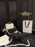 Chanel 25B Star Lp Lunchbox Bag Silver-Tone Buckle, Star Logo, Crystal Embellishments, Alligator Leather - Image 14