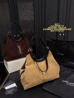 Yves Saint Laurent Hobo Suede Underarm Bag Minimalist And Distinctive Effortless For Commuting Generous Capacity, Lightweight - Image 3