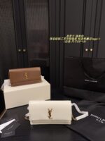 Yves Saint Laurent Crocodile-Embossed/Smooth Grain Leather Chain Bag Jewellery-Grade Craftsmanship Iconic Ysl Logo - Image 12