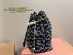 Miu Miu Graffiti Bucket Bag Baby Blue Colourway Playful And Whimsical - Image 4