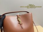 Yves Saint Laurent Hobo Bucket Bag Ysl Logo Clasp Minimalist Soft Leather Multi-Compartment Spacious Design - Image 9
