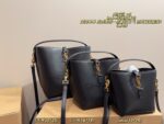 Yves Saint Laurent Hobo Bucket Bag Ysl Logo Clasp Minimalist Soft Leather Multi-Compartment Spacious Design - Image 10