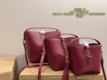 Yves Saint Laurent Hobo Bucket Bag Ysl Logo Clasp Minimalist Soft Leather Multi-Compartment Spacious Design - Image 11