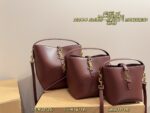 Yves Saint Laurent Hobo Bucket Bag Ysl Logo Clasp Minimalist Soft Leather Multi-Compartment Spacious Design - Image 14