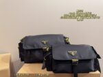 Prada Explore Shoulder Bag Geometric Lines, Triangular Logo, Nylon, Durable, Versatile Carrying Options - Image 11