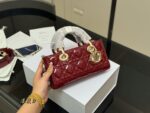 Dior Lady Patent Leather Crossbody Lady D Bag 2025 New Silhouette Dual Straps - Image 11