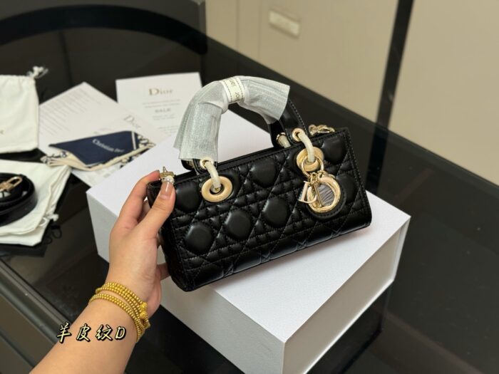 Dior Lady Sheepskin Crossbody Lady Dior Bag 2025 New Silhouette Dual Straps - Image 1